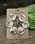 Death Valley Stitch Markers Set - Skulls, Cactus, Flowers