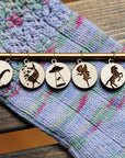 Cryptid Mythical Creatures Knitting Stitch Markers, Set of 6