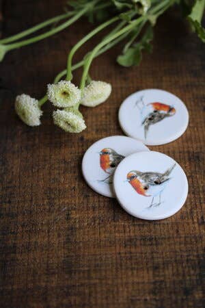 Flying Friends Ceramic Buttons (Set of 10)