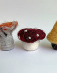 3 Classic Mushrooms Beginner Needle Felting Mini-Kit