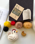 Chicken and Chick Beginner Needle Felting Kit