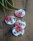 Vintage Florals Ceramic Buttons