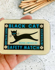 Black cat notions tin