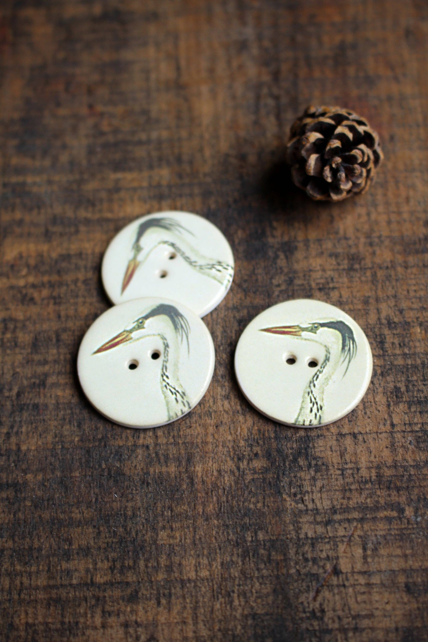 Flying Friends Ceramic Buttons (Set of 10)