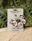Summit Trail Hiking Stitch Markers Cherry Wood - 6 Pack