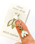 Winter single stitch marker, Custom Firefly Notes, progress