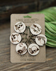 Death Valley Stitch Markers Set - Skulls, Cactus, Flowers