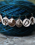 Sasquatch Stitch Markers Maple Set of 6 - Yeti, Bigfoot