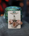 Cherry Wood Coffee Cup Stitch Markers for Knitting, Set of 6