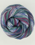 blue purple and teal swatch of Cascade heritage prints yarn