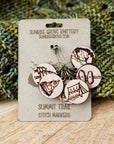 Sunrise Grove Wooden Stitch Markers (Set of 6)
