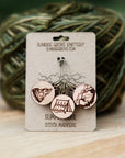 Summit Trail Hiking Stitch Markers Cherry Wood - 6 Pack