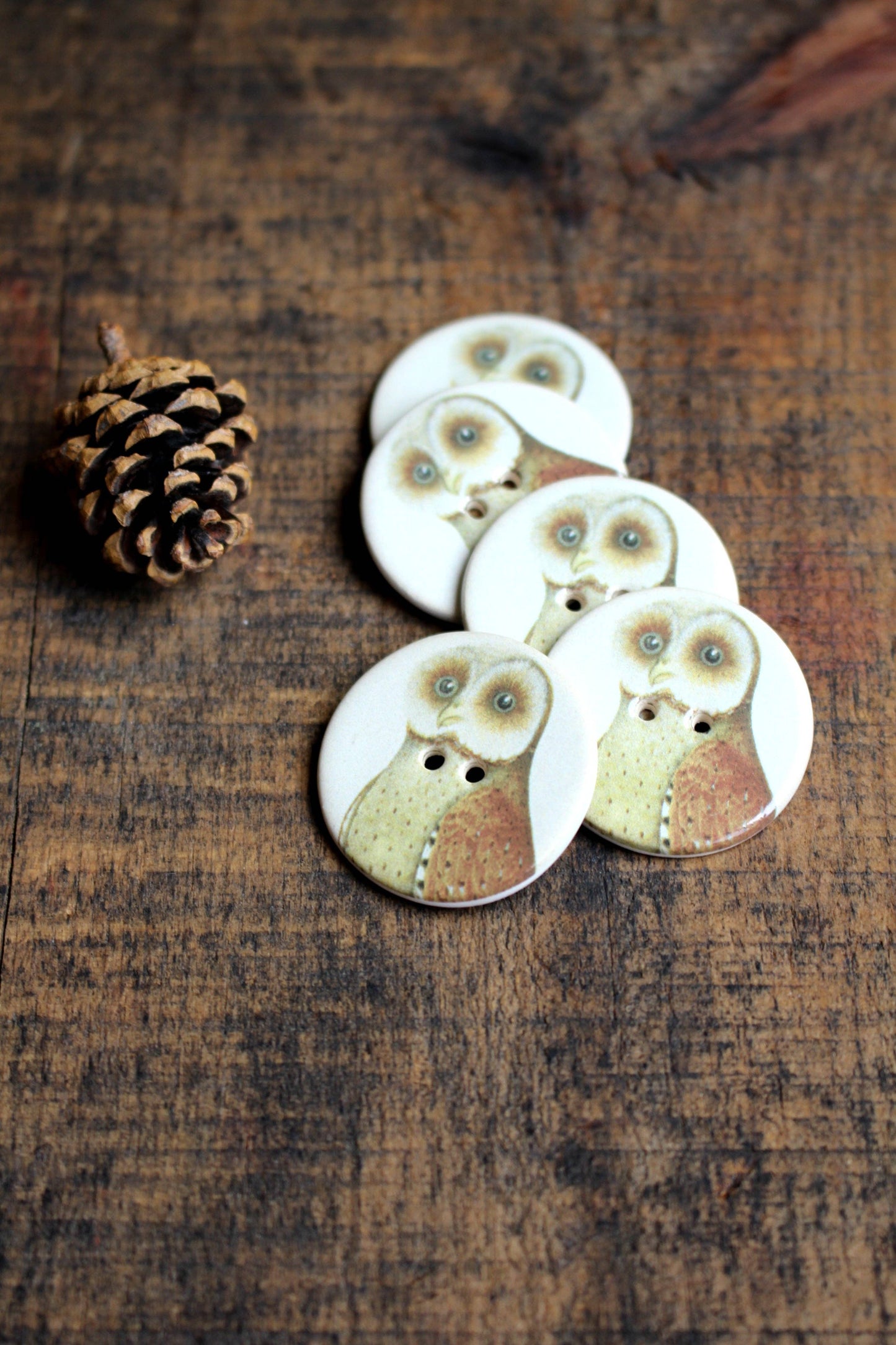 Flying Friends Ceramic Buttons (Set of 10)