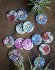 Vintage Florals Ceramic Buttons