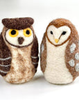 Great Horned and Barn Owls Needle Felting Kit