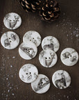 Woodland Animals Ceramic Buttons