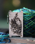 Owl WPI Gauge with Floral Spinners in Cherry Wood
