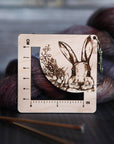 Forest Rabbit Fiber Arts Swatch Ruler, Maple & Bronze Clasp