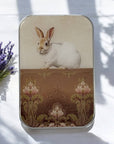 Sweet White Bunny Notions Tin