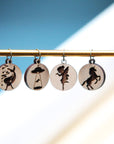 Cryptid Mythical Creatures Knitting Stitch Markers, Set of 6