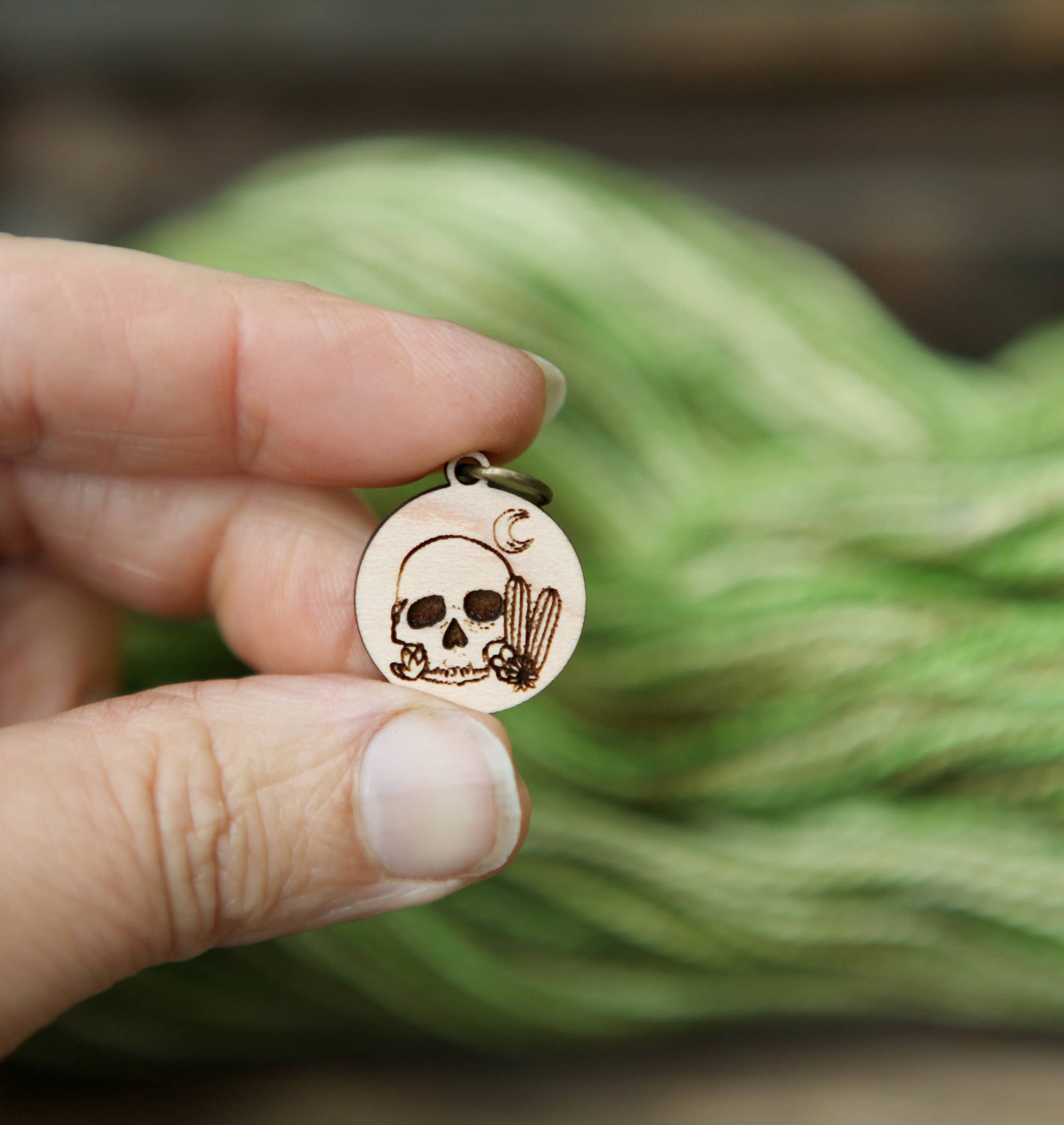 Death Valley Stitch Markers Set - Skulls, Cactus, Flowers