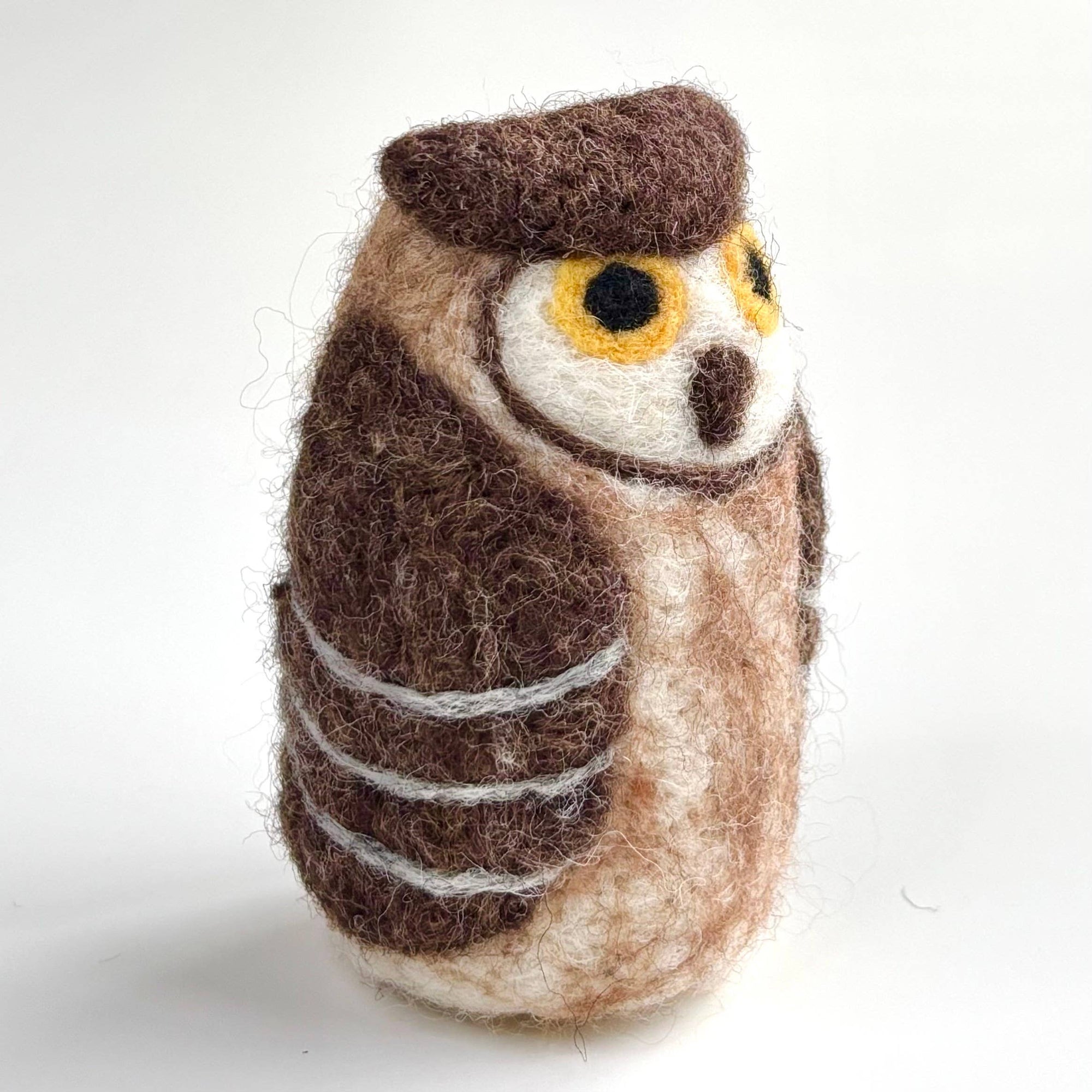 Great Horned and Barn Owls Needle Felting Kit