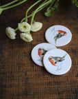 Flying Friends Ceramic Buttons (Set of 10)