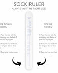 Sock Ruler - Sock Sizing Bracelet Ruler