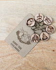 Summit Trail Hiking Stitch Markers Cherry Wood - 6 Pack