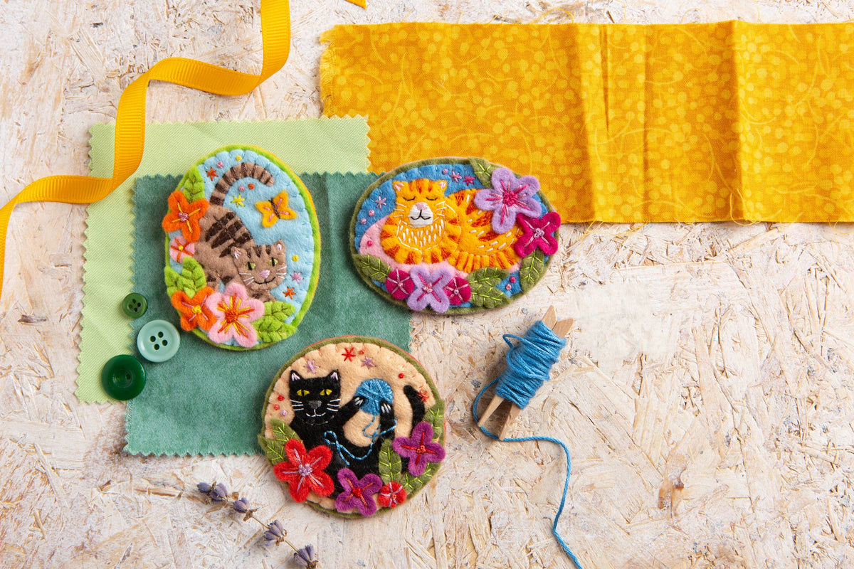 Hawthorn Handmade Felt Craft Brooch Kit | Beginner Craft Kit