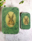 Bunny notions tin, stitch marker tin