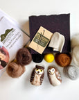Great Horned and Barn Owls Needle Felting Kit