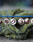 Sasquatch Stitch Markers Maple Set of 6 - Yeti, Bigfoot