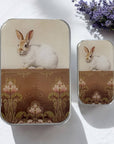 Sweet White Bunny Notions Tin