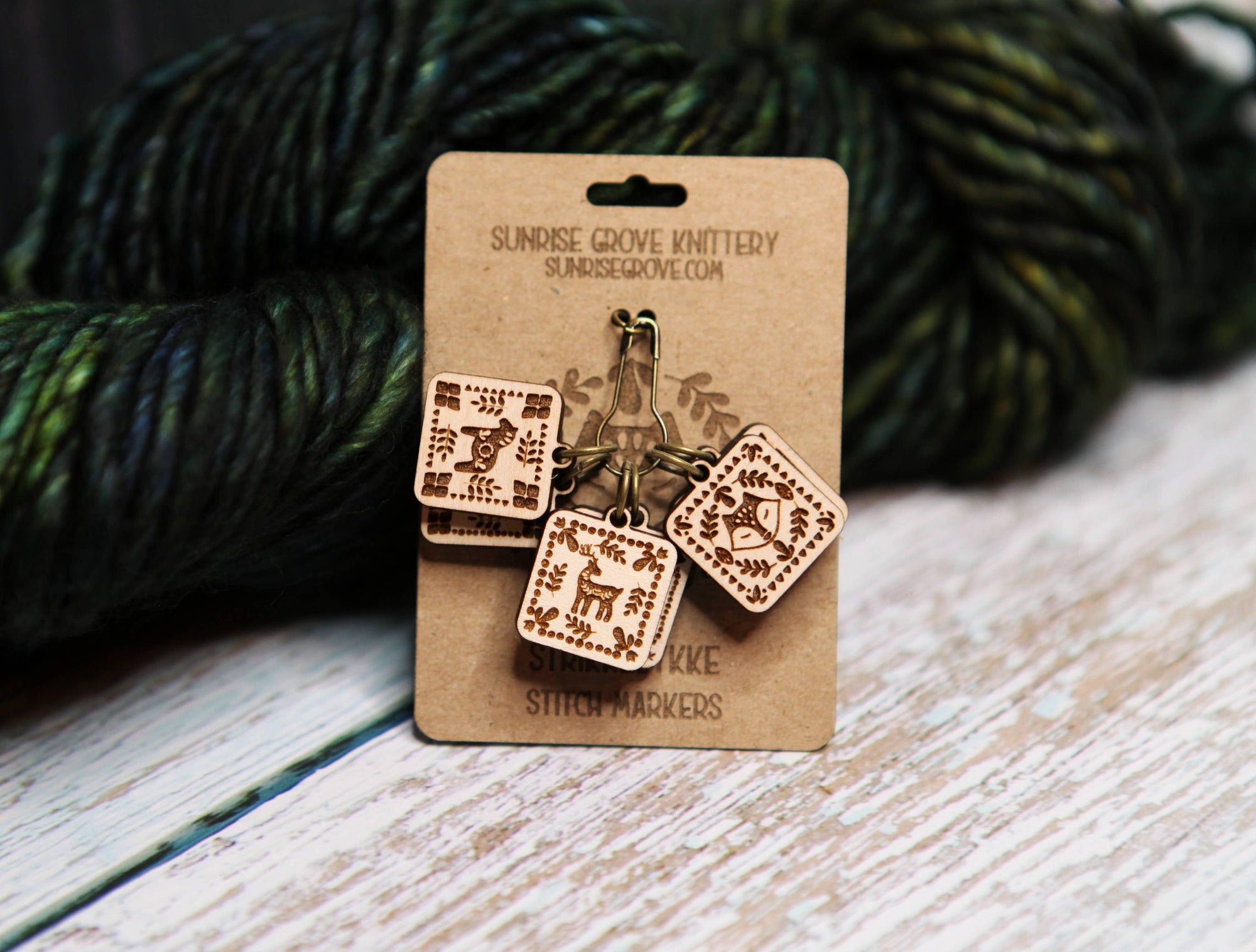 Scandinavian Stitch Markers, Nordic knitting block pattern