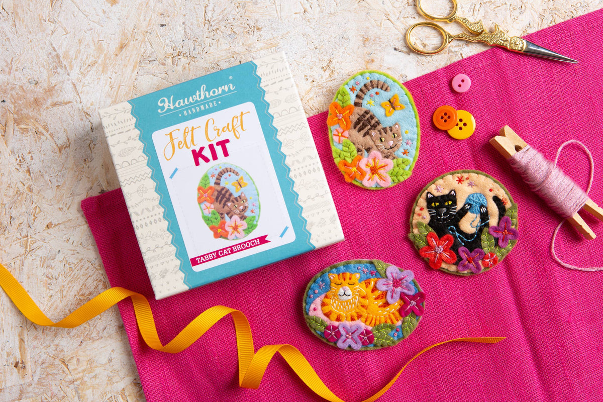 Hawthorn Handmade Felt Craft Brooch Kit | Beginner Craft Kit