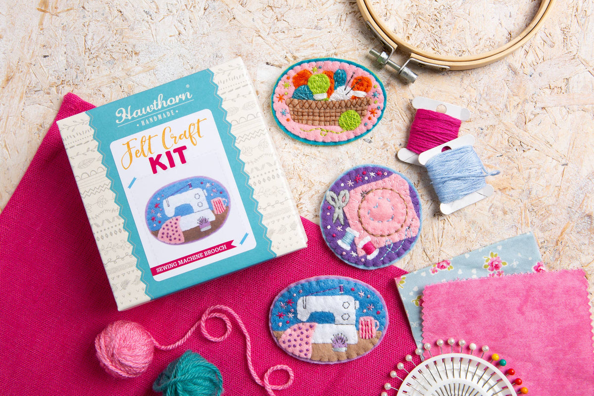 Hawthorn Handmade Felt Craft Brooch Kit | Beginner Craft Kit