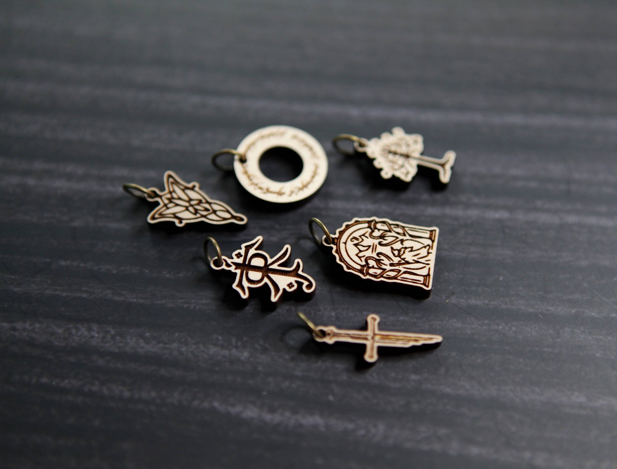 LOTR Tolkien Knitting Stitch Markers Set of 6