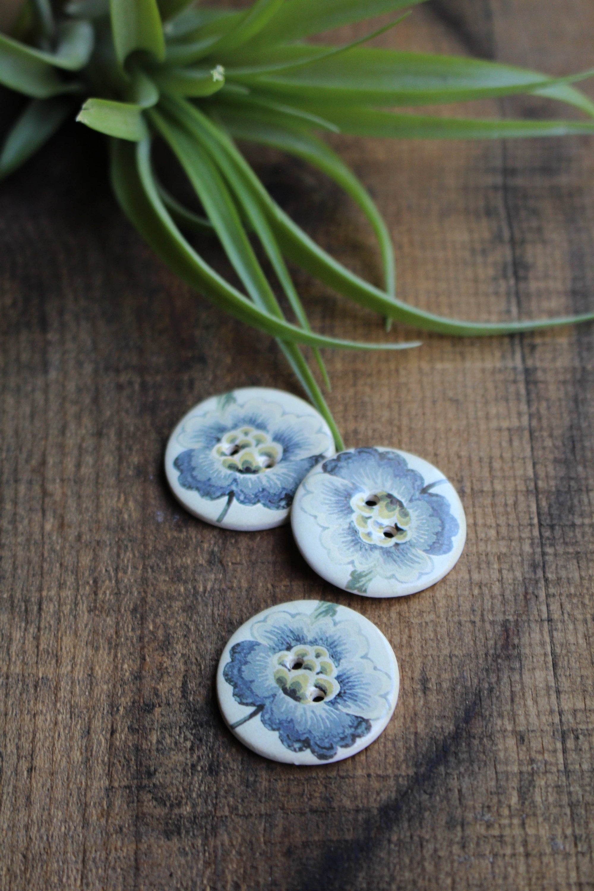 Vintage Florals Ceramic Buttons