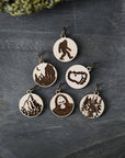 Sasquatch Stitch Markers Maple Set of 6 - Yeti, Bigfoot