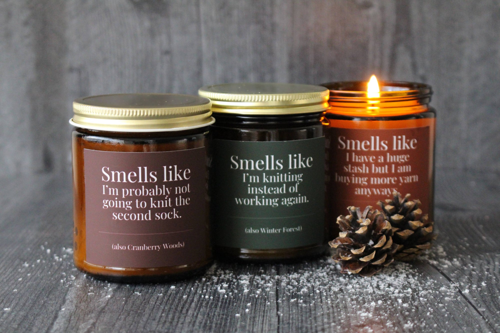 Hand-poured Coconut Soy Wax Candles For Knitters NEW SCENTS!