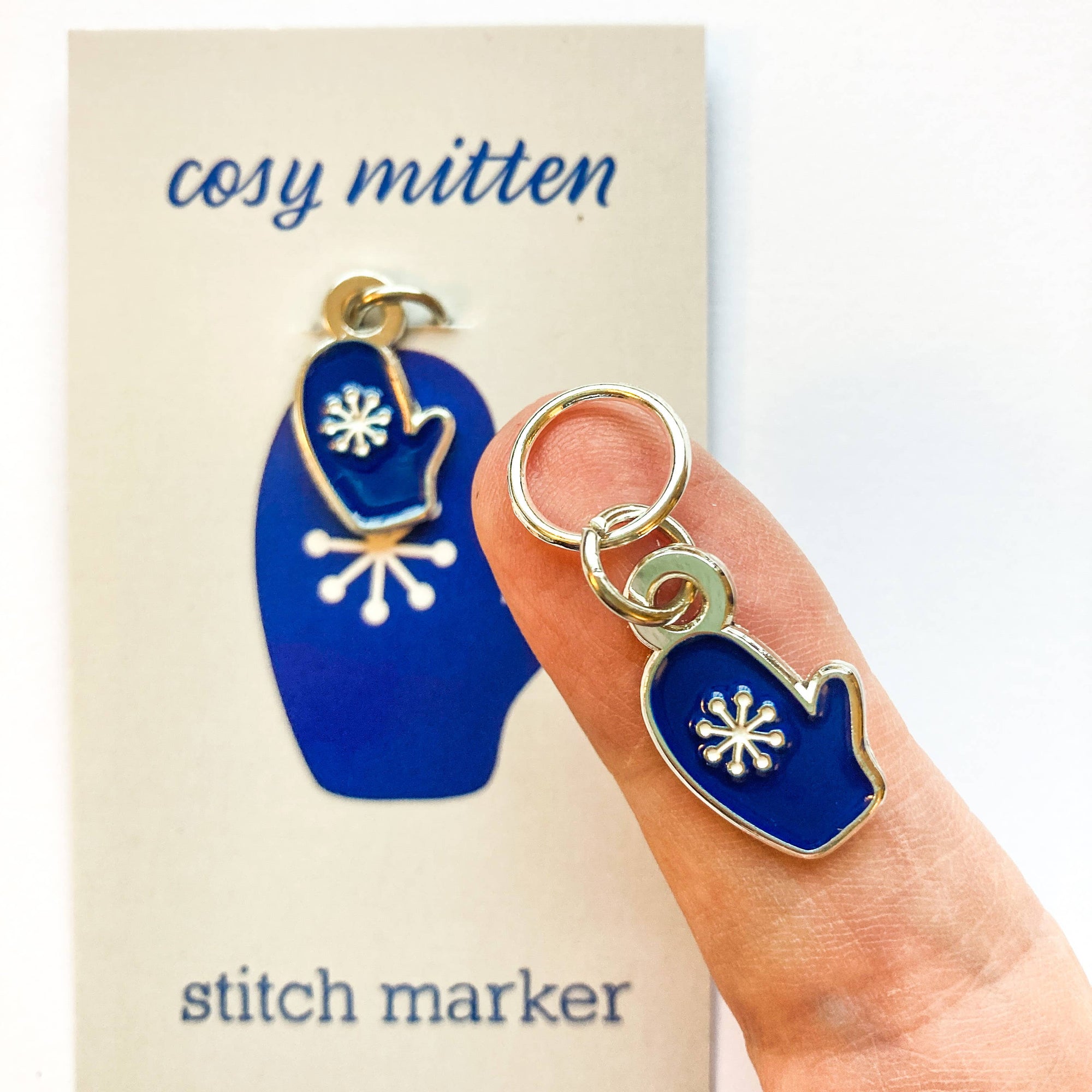 Winter single stitch marker, Custom Firefly Notes, progress