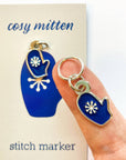 Winter single stitch marker, Custom Firefly Notes, progress