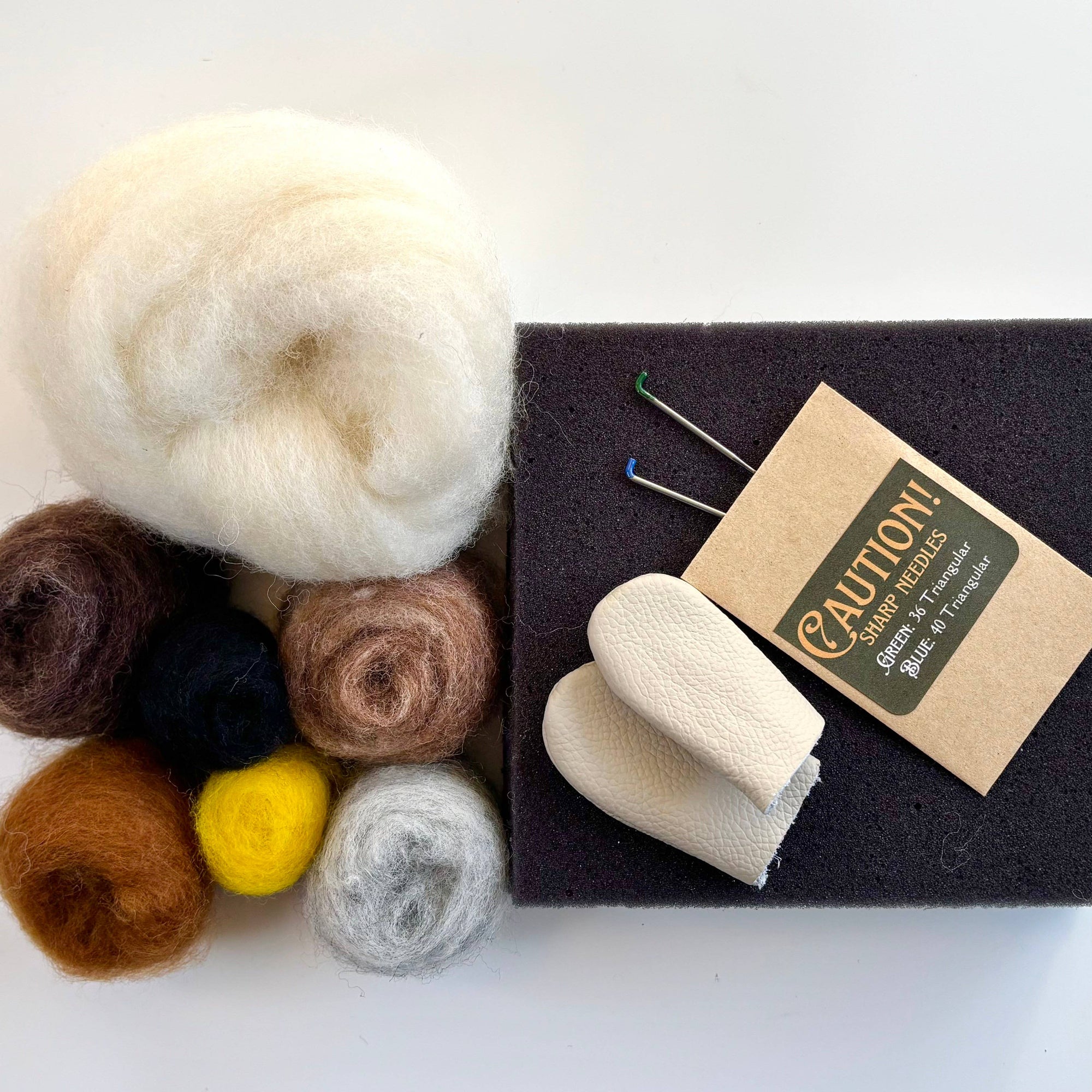 Great Horned and Barn Owls Needle Felting Kit