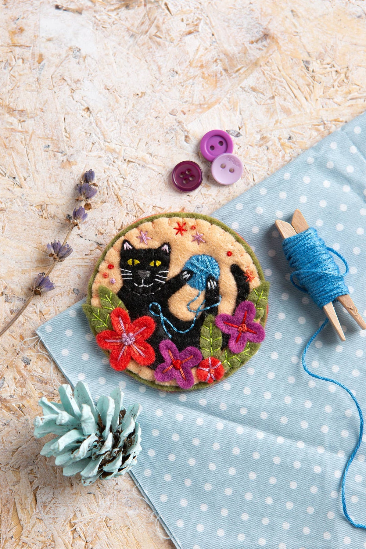 Hawthorn Handmade Felt Craft Brooch Kit | Beginner Craft Kit
