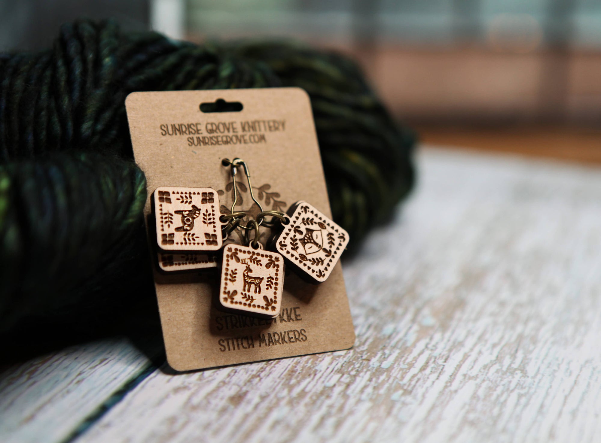 Scandinavian Stitch Markers, Nordic knitting block pattern