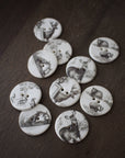 Woodland Animals Ceramic Buttons