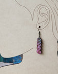 Yarn Hank Earrings - Mixed Colors/Wood for Fiber Enthusiasts