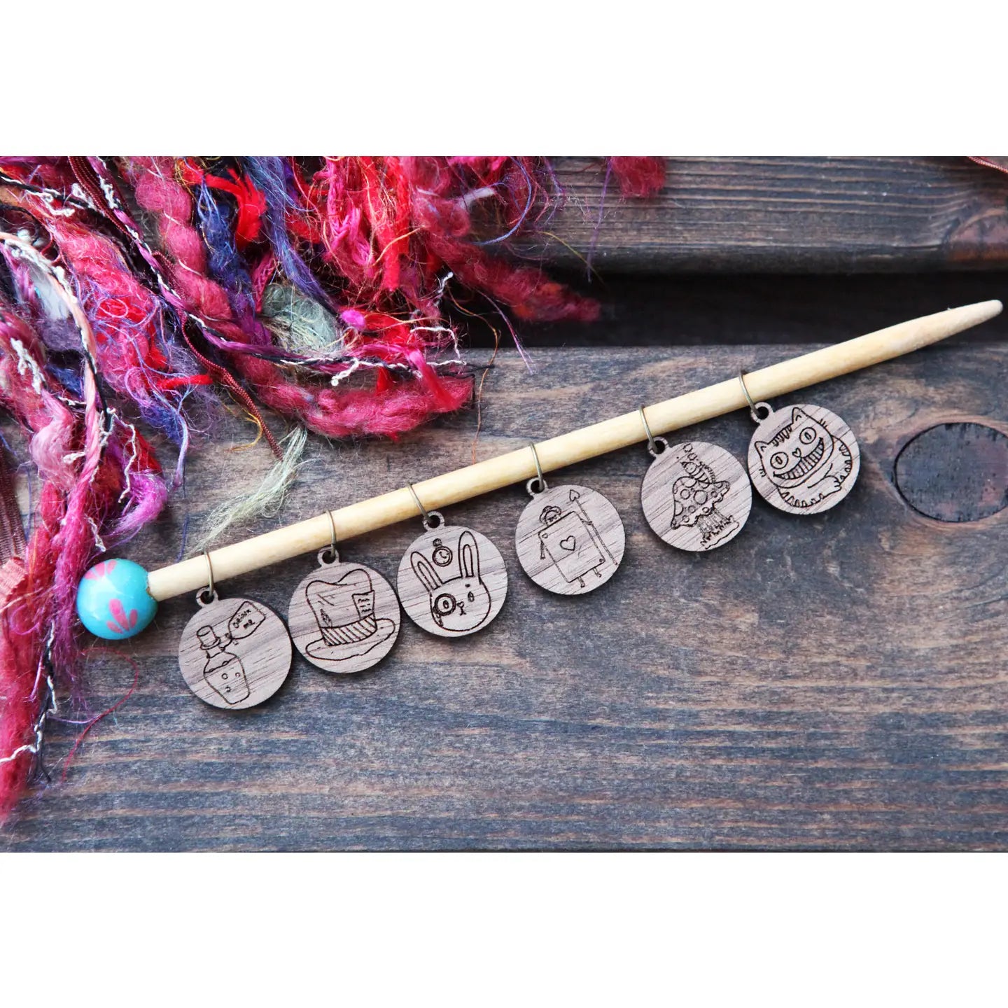 Sunrise Grove Wooden Stitch Markers (Set of 6)