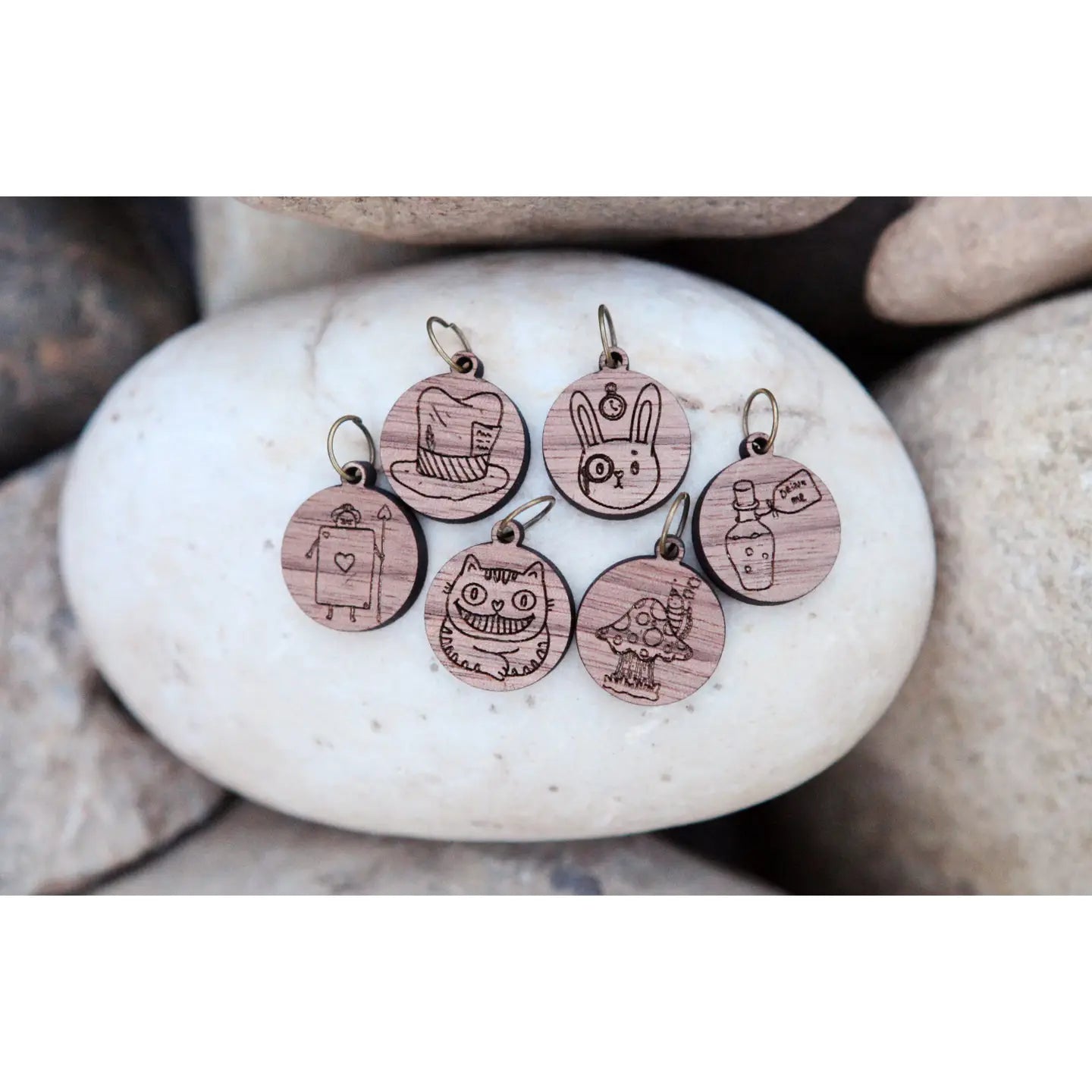 Sunrise Grove Wooden Stitch Markers (Set of 6)